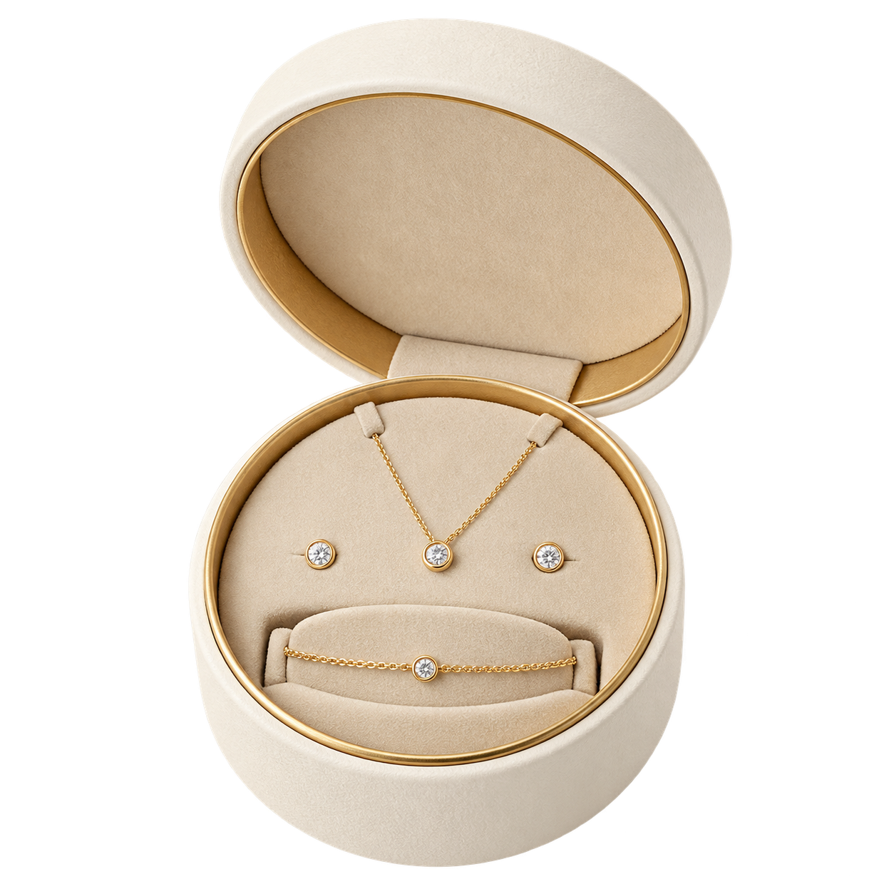 The Everyday presentation with refined gold jewellery